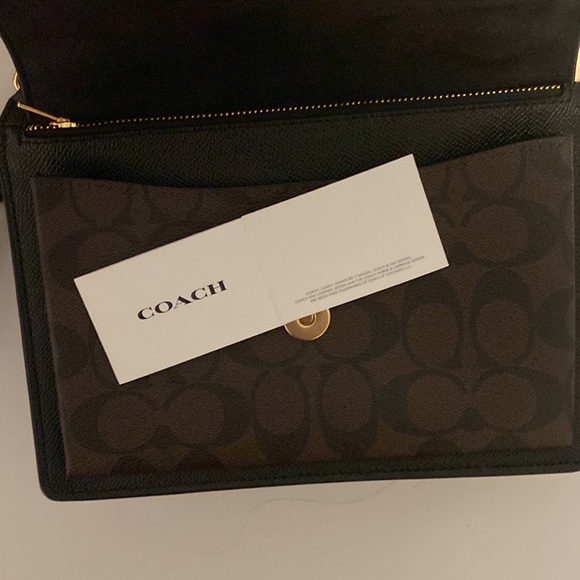 Popular by Demand- Coach Klare Bag:Ebony&ChestnutBrown Signature PrintBrand New - Picture 3 of 5